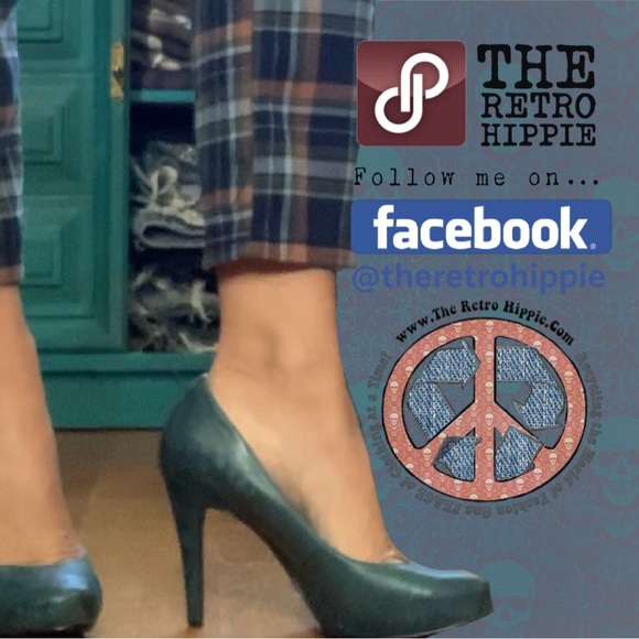 Slate Blue Distressed Platform Heels - Picture 3 of 16